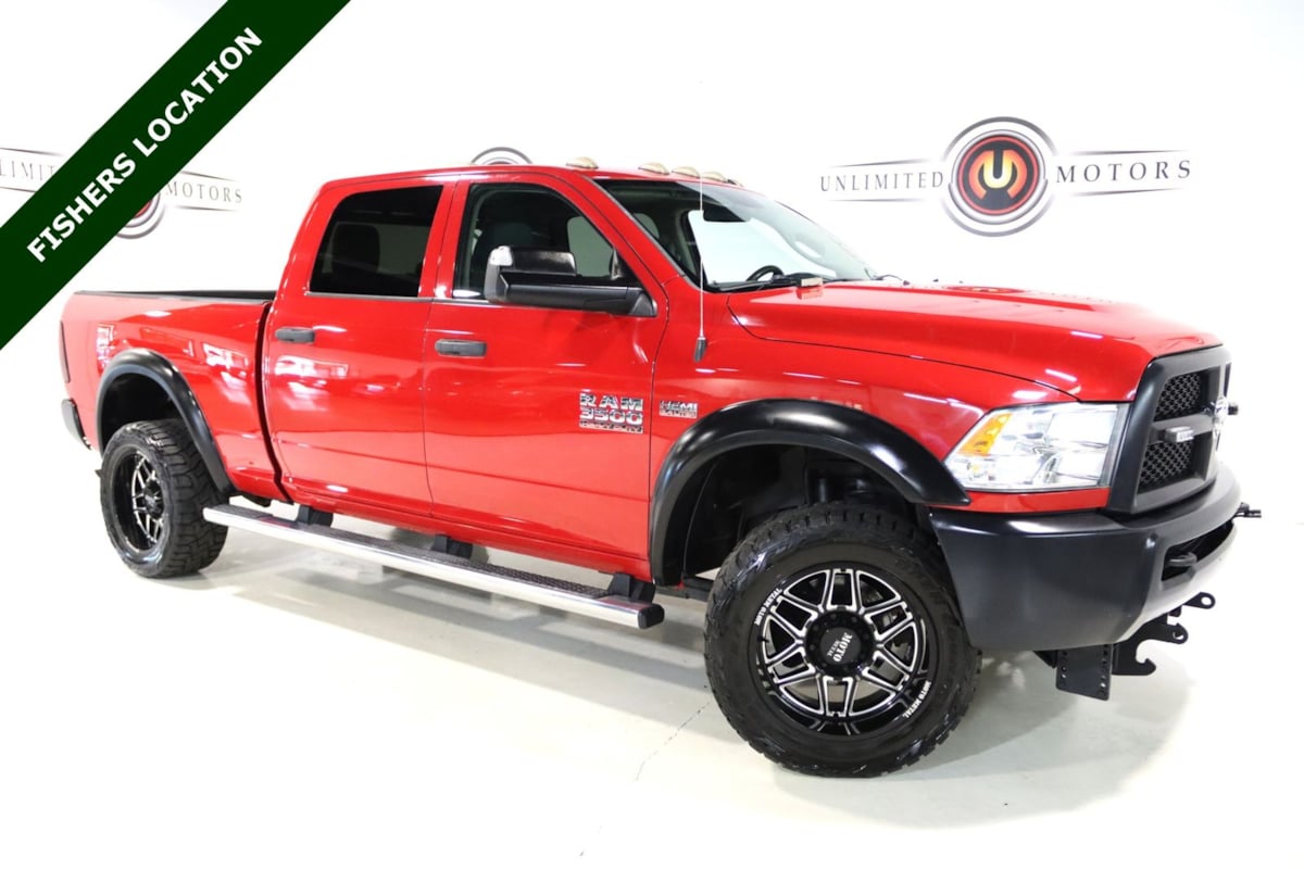 Flame Red Clearcoat 2016 RAM 3500 Pickup Truck Four-Wheel Drive Automatic