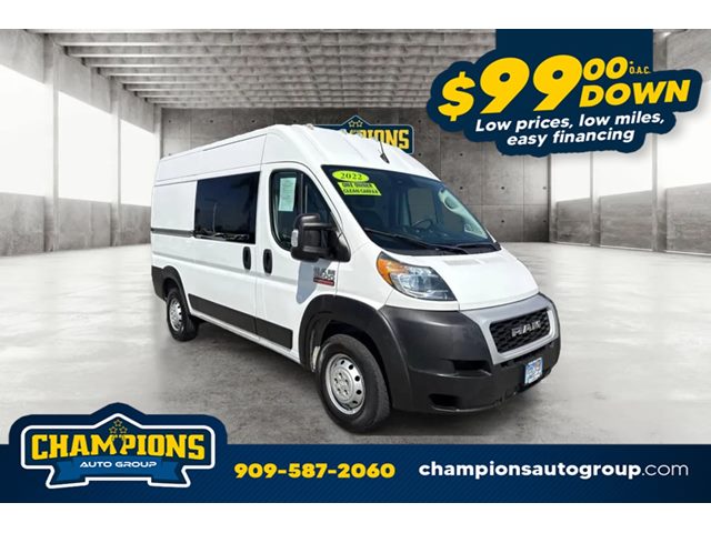 Bright White Clearcoat 2022 RAM ProMaster 2500 136 High Roof Cargo Van FWD Van Front-Wheel Drive Automatic
