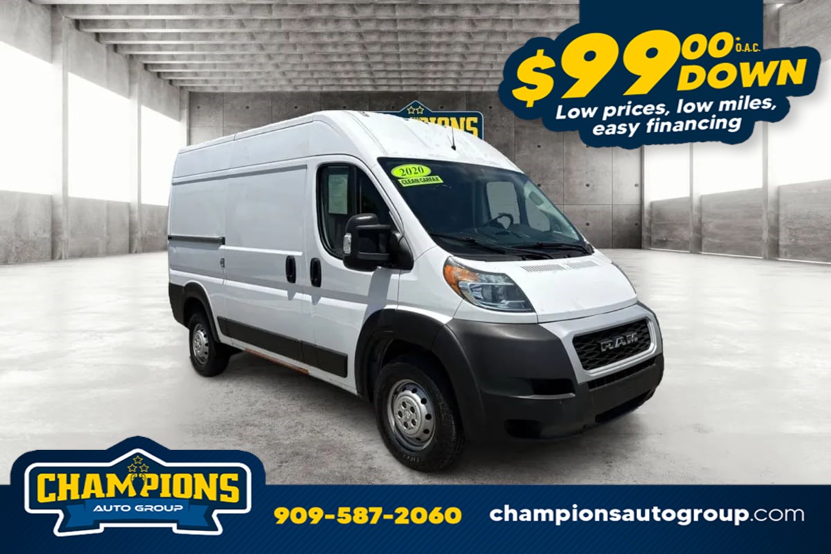 Bright White Clearcoat 2020 RAM ProMaster Van Front-Wheel Drive Automatic