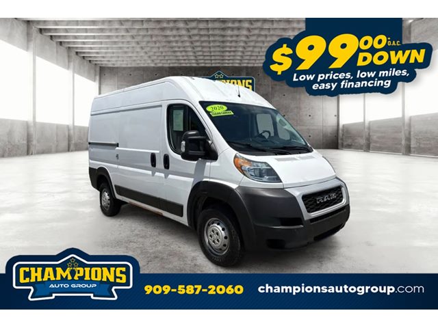 Bright White Clearcoat 2020 RAM ProMaster Van Front-Wheel Drive Automatic