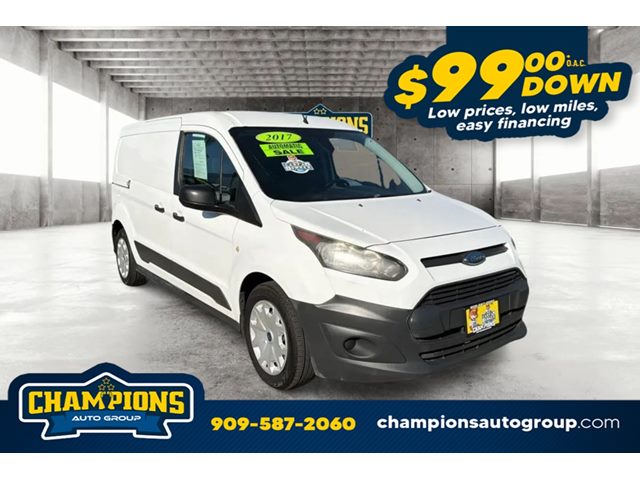 Frozen White 2017 Ford Transit Connect Van Front-Wheel Drive Automatic