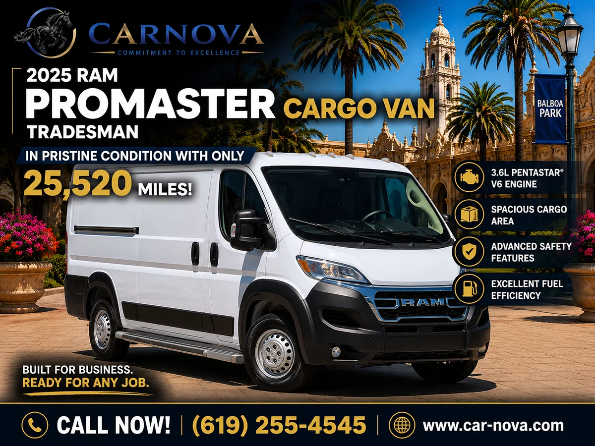 2025 RAM ProMaster Cargo Van Tradesman - Carnova Inc. photo 3