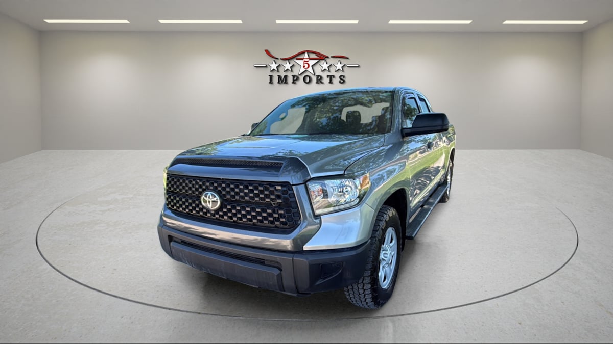 Silver Sky Metallic 2021 Toyota Tundra SR Double Cab 4WD Pickup Truck Four-Wheel Drive Automatic