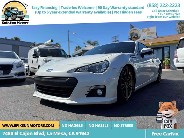 Crystal White Pearl 2015 Subaru BRZ Limited RWD Coupe Rear-Wheel Drive Manual