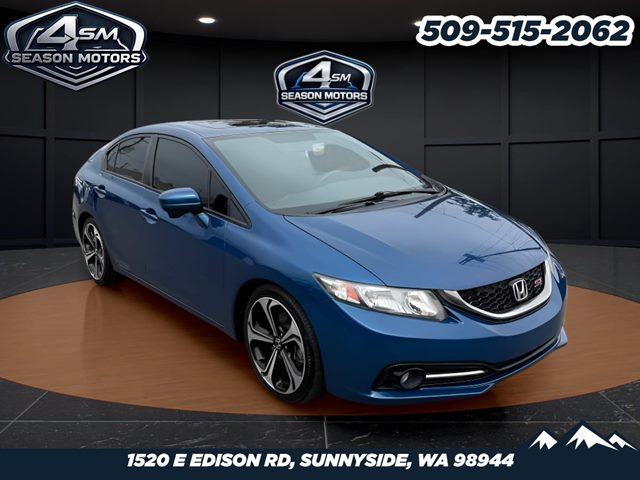 Dyno Blue Pearl 2015 Honda Civic Si Sedan Front-Wheel Drive Manual
