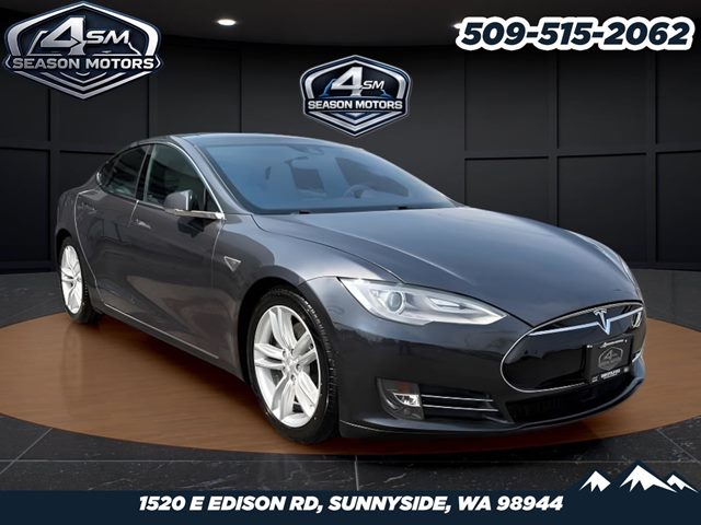 Gray Metallic 2015 Tesla Model S 85D AWD Sedan All-Wheel Drive Automatic