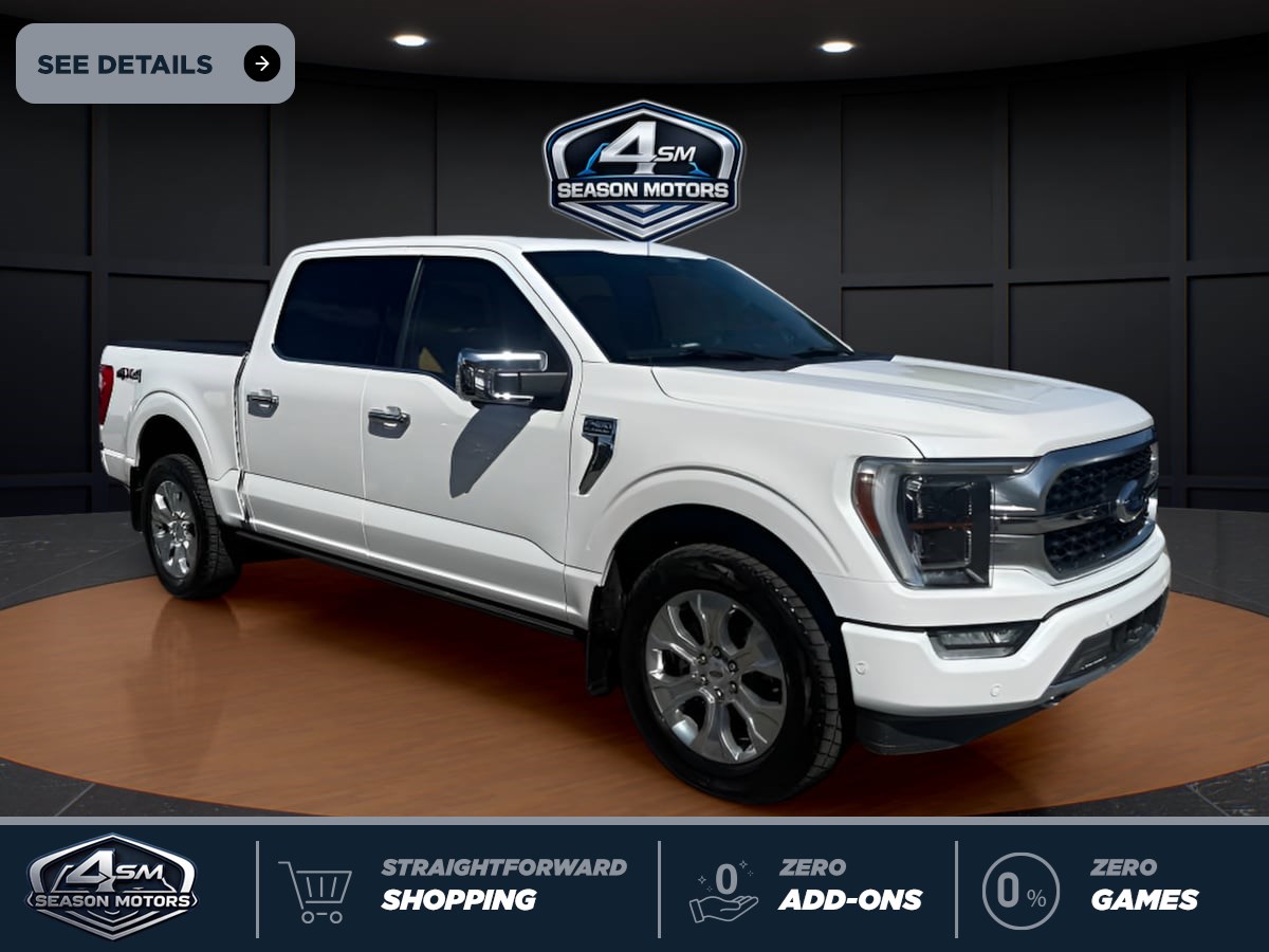 Star White Metallic Tri-Coat 2021 Ford F-150 Pickup Truck Four-Wheel Drive Automatic