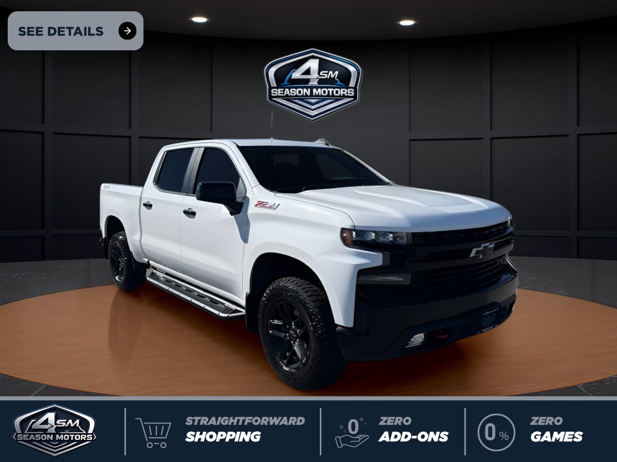 Summit White 2019 Chevrolet Silverado 1500 Pickup Truck Four-Wheel Drive Automatic