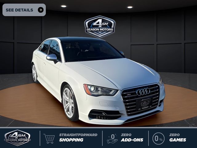 Glacier White Metallic 2015 Audi S3 Sedan All-Wheel Drive Automatic