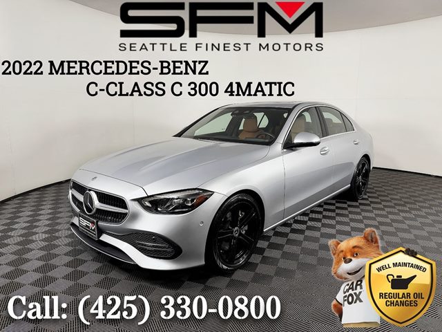 Silver 2022 Mercedes-Benz C-Class C 300 Sedan 4MATIC Sedan All-Wheel Drive Automatic
