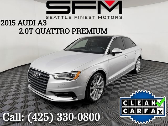 Silver 2015 Audi A3 2.0T quattro Premium Sedan AWD Sedan All-Wheel Drive Automatic