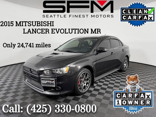 Black 2015 Mitsubishi Lancer Evolution MR Sedan All-Wheel Drive Automatic
