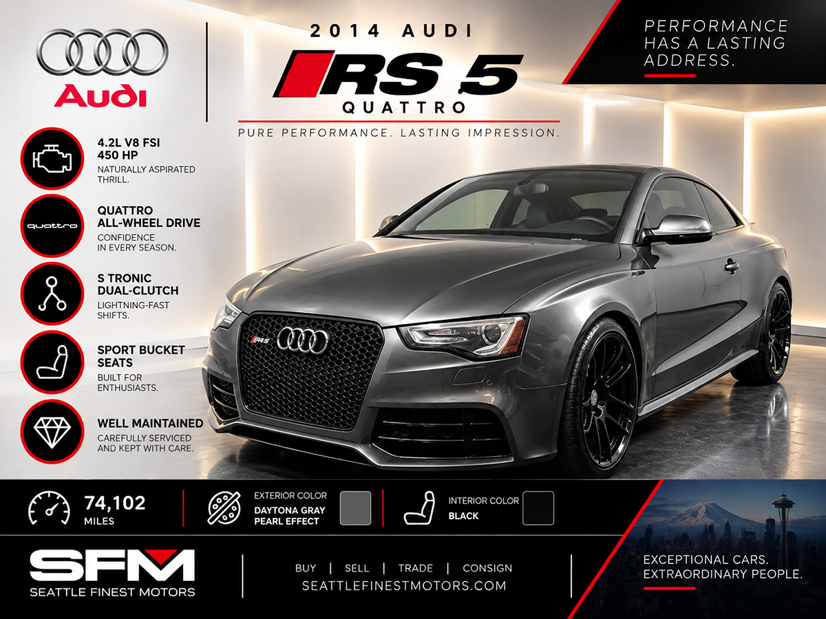 Gray 2014 Audi RS 5 Coupe  Automatic