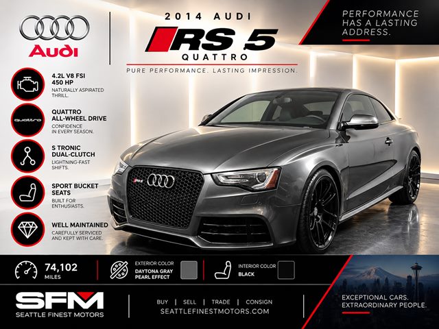 Gray 2014 Audi RS 5 Coupe Automatic