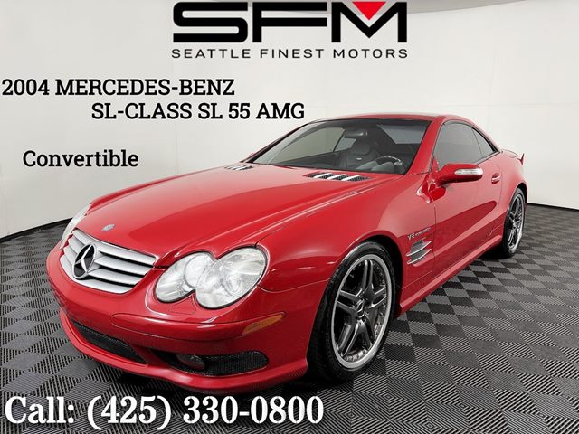 Red 2004 Mercedes-Benz SL-Class SL 55 AMG Convertible Rear-Wheel Drive Automatic