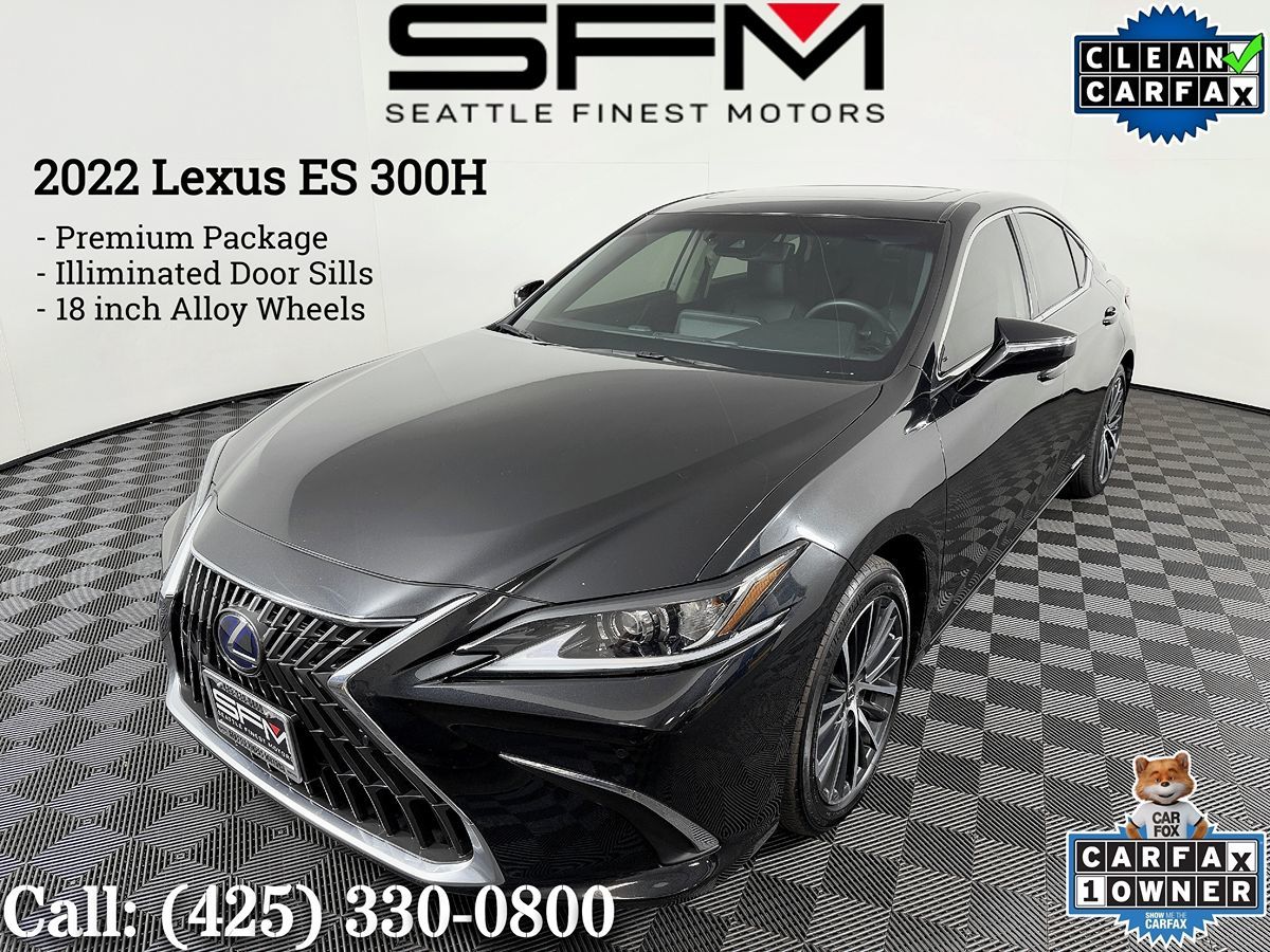 Black (Caviar) 2022 Lexus ES Hybrid Sedan Front-Wheel Drive Automatic