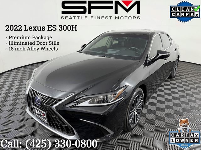 Black (Caviar) 2022 Lexus ES Hybrid Sedan Front-Wheel Drive Automatic