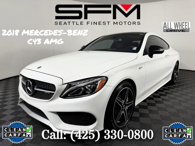 White 2018 Mercedes-Benz C-Class AMG C 43 Coupe 4MATIC Coupe All-Wheel Drive Automatic