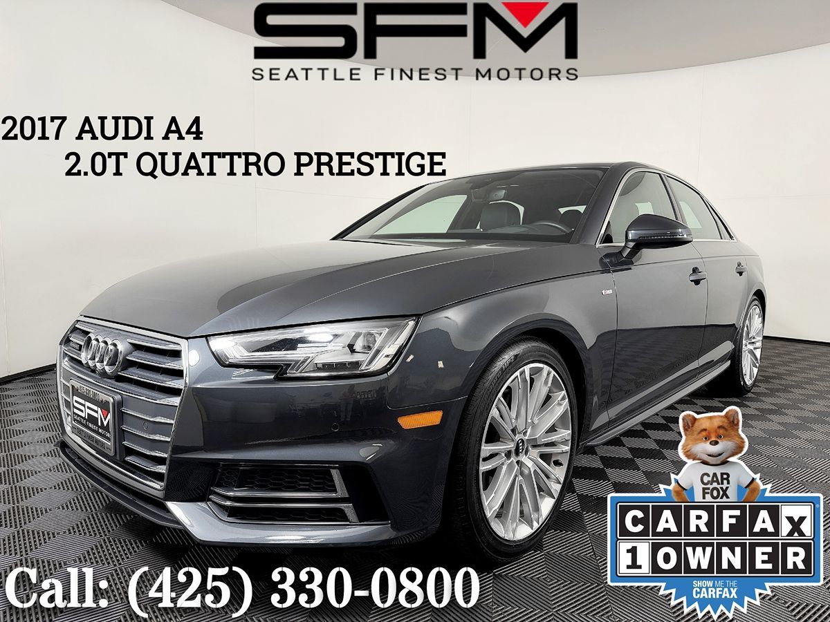 Gray 2017 Audi A4 Sedan All-Wheel Drive Automatic