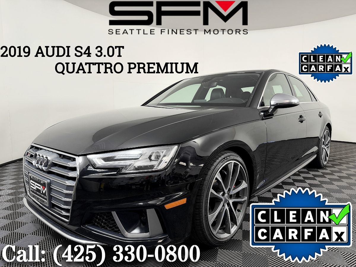 Black 2019 Audi S4 Sedan All-Wheel Drive Automatic