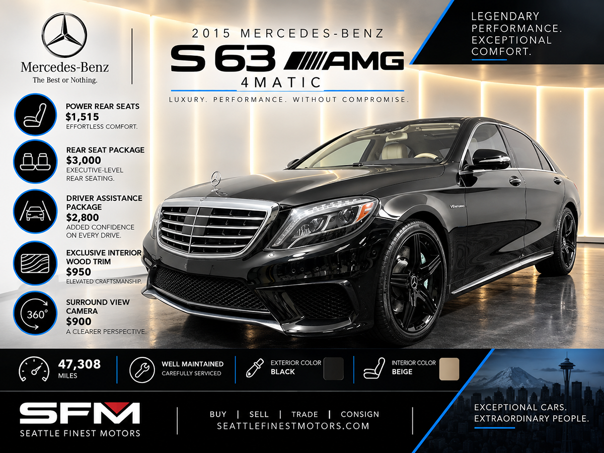  2015 Mercedes-Benz S-Class S 63 AMG   