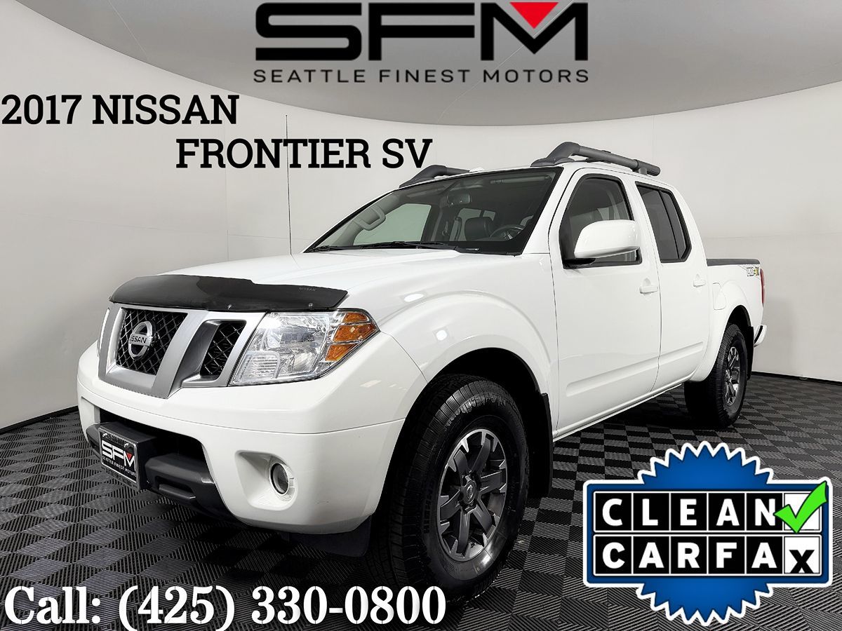 Glacier White 2017 Nissan Frontier Pickup Truck Four-Wheel Drive Automatic