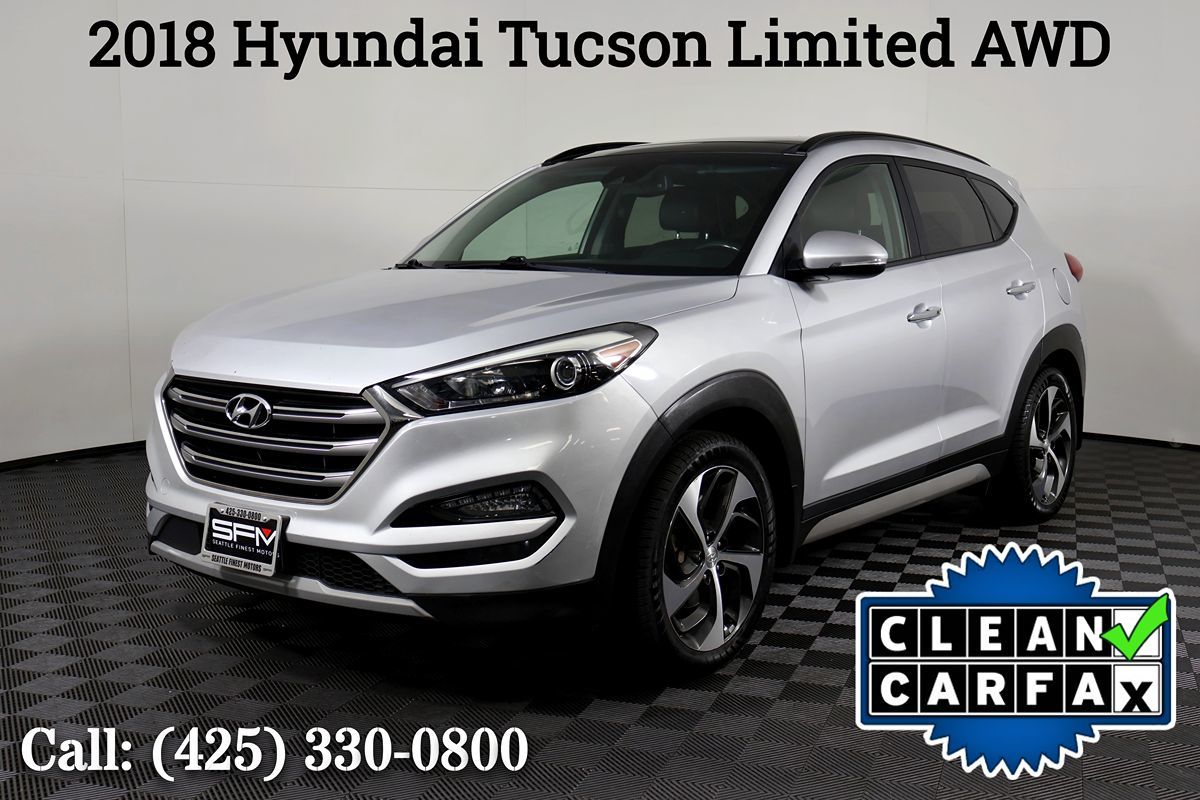 Molten Silver 2018 Hyundai Tucson SUV / Crossover All-Wheel Drive Automatic
