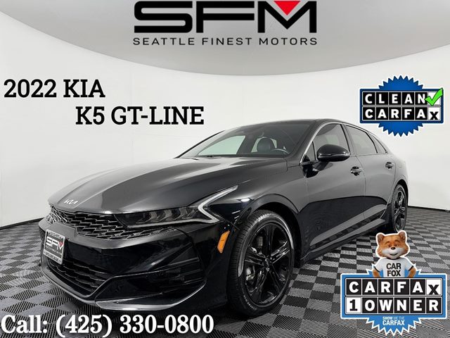 Black 2022 Kia K5 Sedan Front-Wheel Drive Automatic