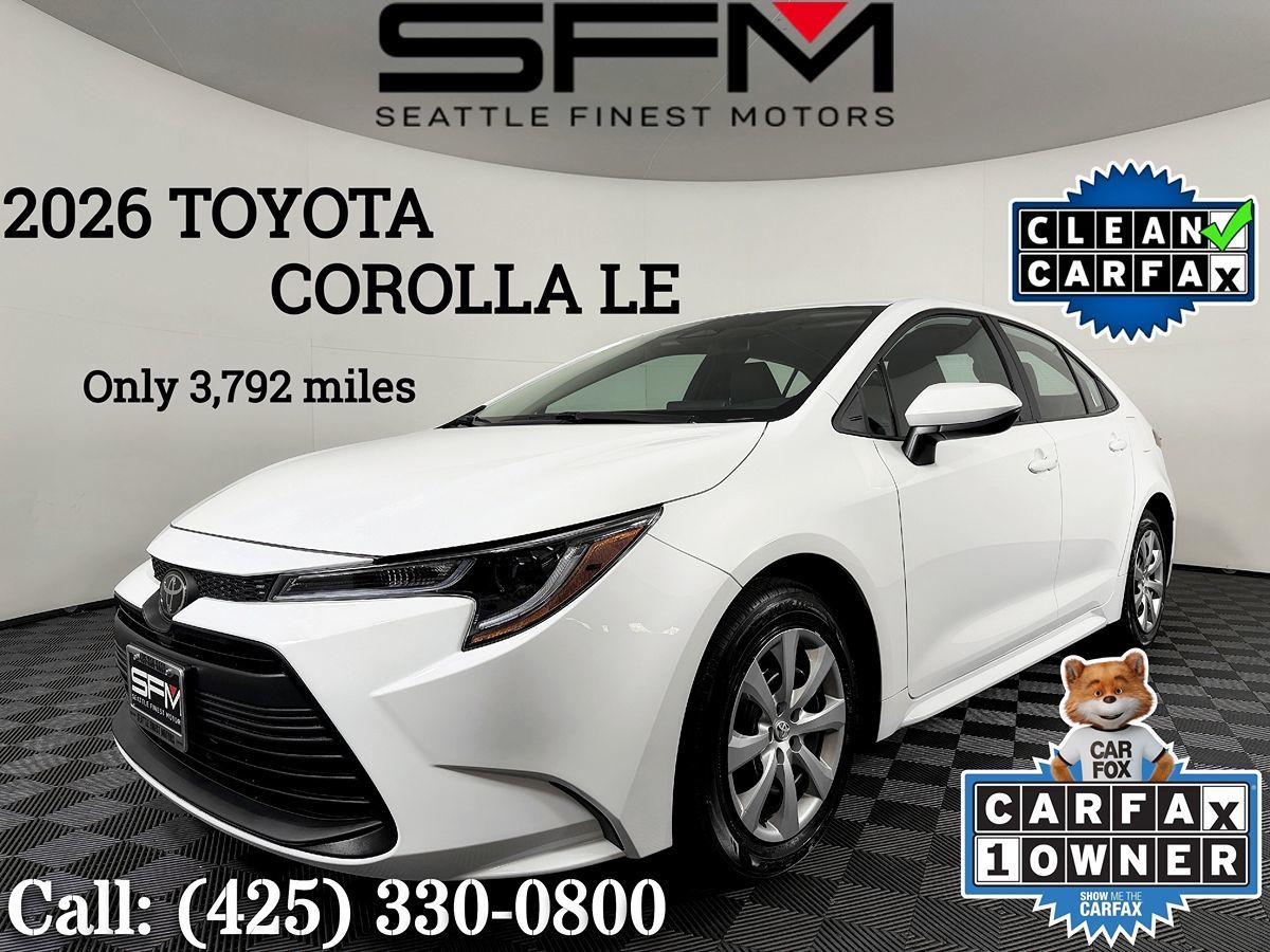 White 2026 Toyota Corolla Sedan Front-Wheel Drive Automatic