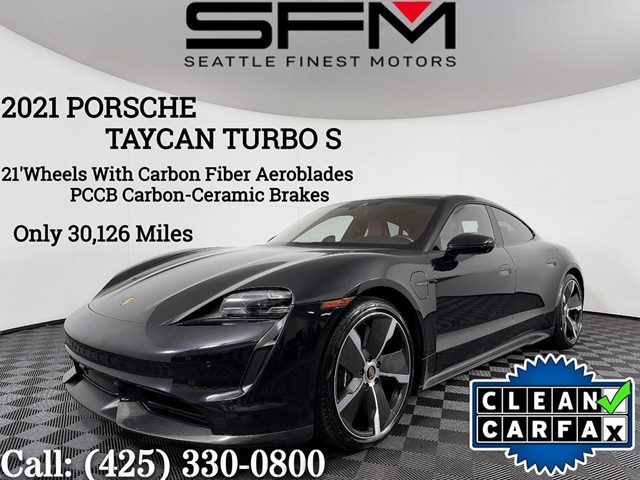 Black 2021 Porsche Taycan Sedan All-Wheel Drive Automatic