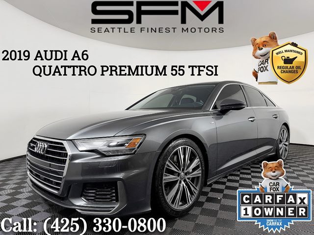 Gray 2019 Audi A6 Sedan All-Wheel Drive Automatic