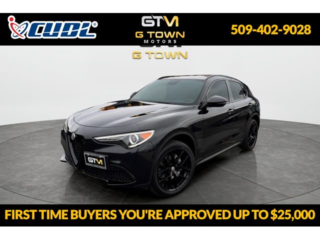 Vulcano Black Metallic 2021 Alfa Romeo Stelvio SUV / Crossover All-Wheel Drive Automatic