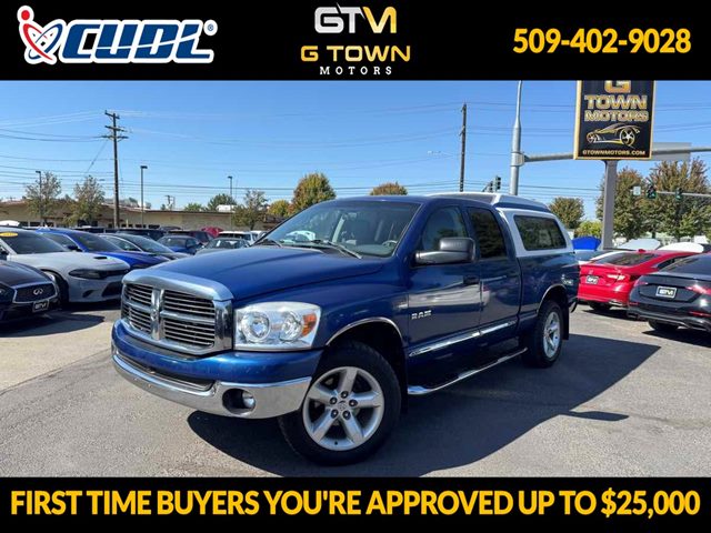Deep Water Blue Pearl 2008 Dodge RAM 1500 Pickup Truck Four-Wheel Drive Automatic