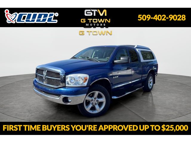 Deep Water Blue Pearl 2008 Dodge RAM 1500 Pickup Truck Four-Wheel Drive Automatic
