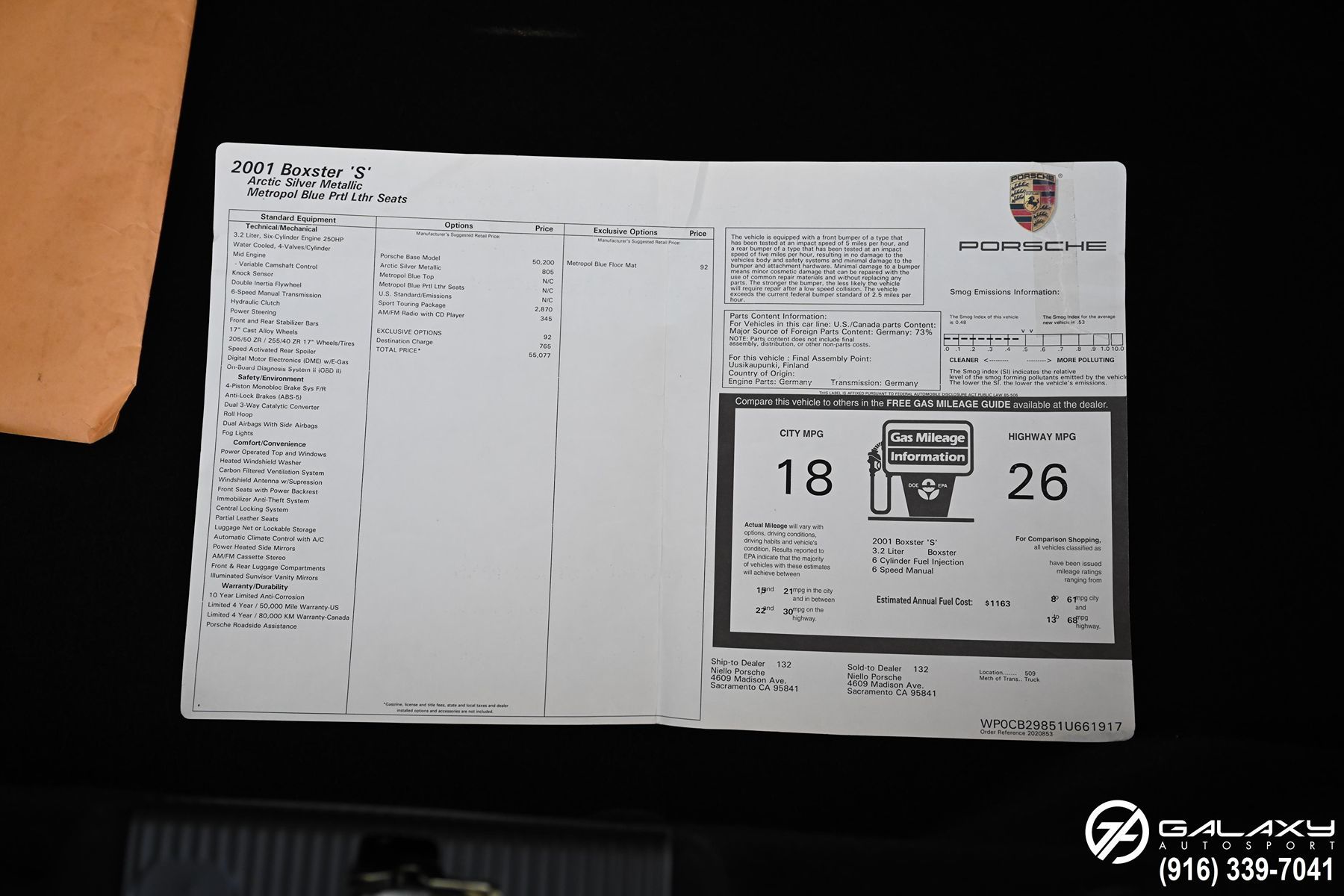 2001 Porsche Boxster S photo 16