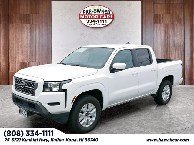 Glacier White 2022 Nissan Frontier SV Crew Cab 4WD Pickup Truck Four-Wheel Drive Automatic