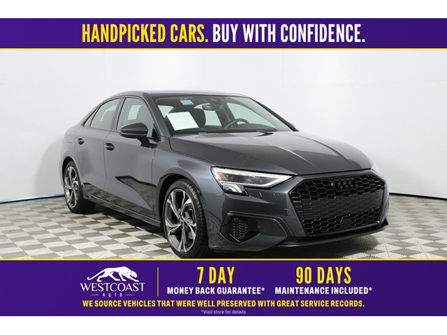 Manhattan Gray Metallic 2022 Audi A3 Sedan Front-Wheel Drive Automatic