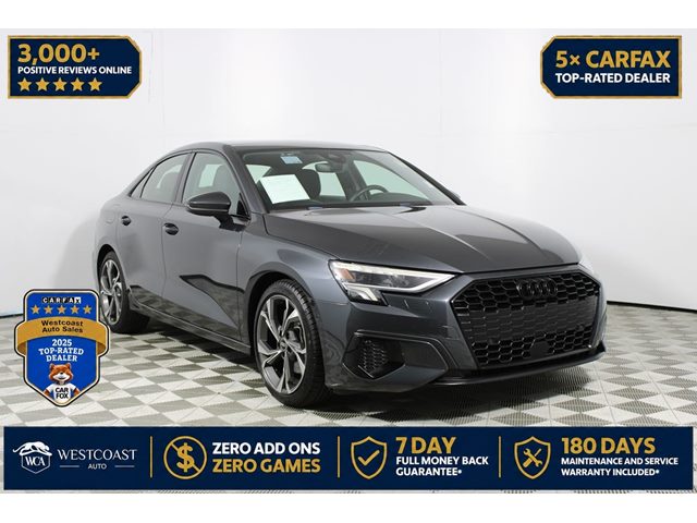 Manhattan Gray Metallic 2022 Audi A3 Sedan Front-Wheel Drive Automatic