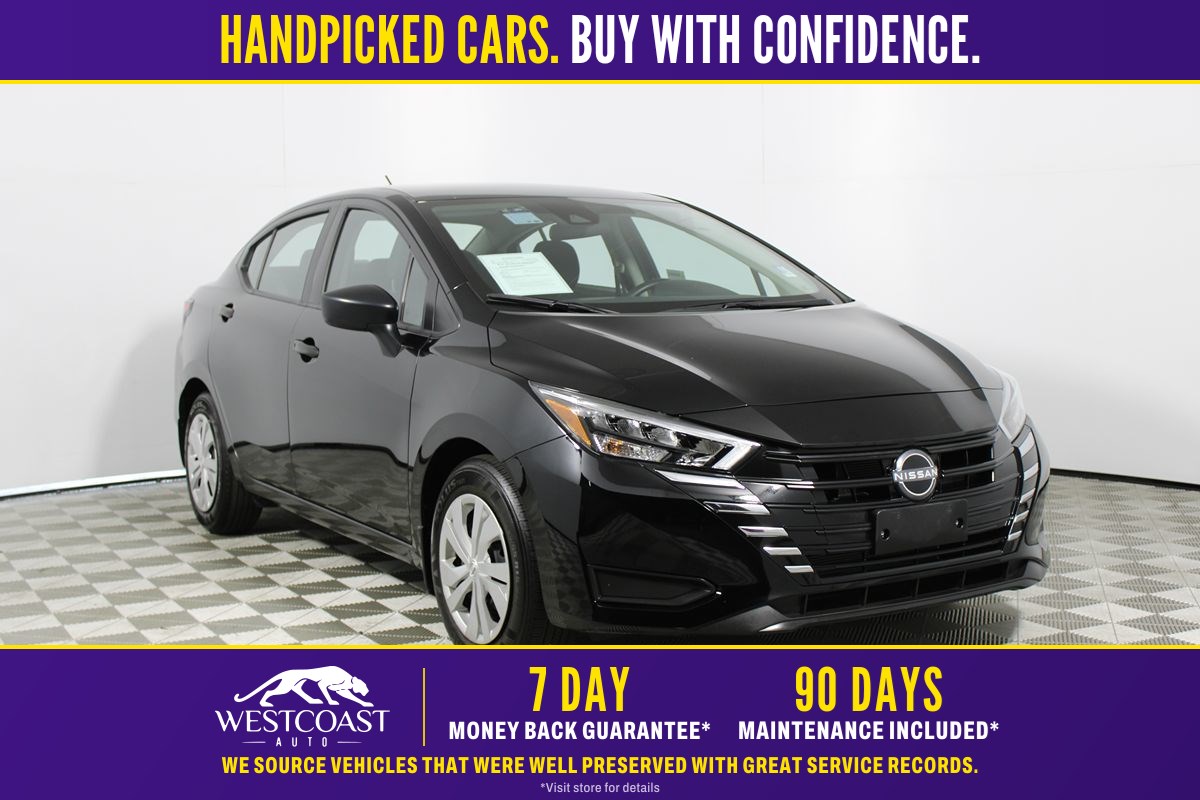 Super Black 2025 Nissan Versa Sedan Front-Wheel Drive Automatic