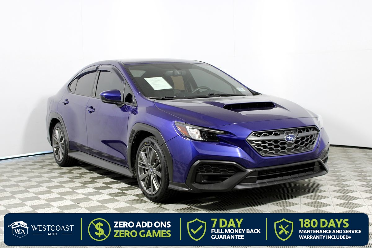 Sapphire Blue 2022 Subaru WRX Sedan All-Wheel Drive Manual