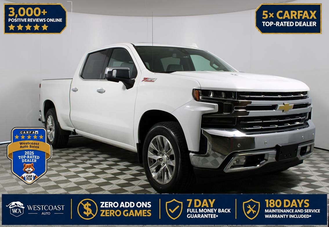 Summit White 2020 Chevrolet Silverado 1500 Pickup Truck Four-Wheel Drive Automatic