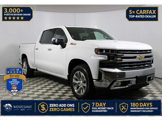 Summit White 2020 Chevrolet Silverado 1500 Pickup Truck Four-Wheel Drive Automatic