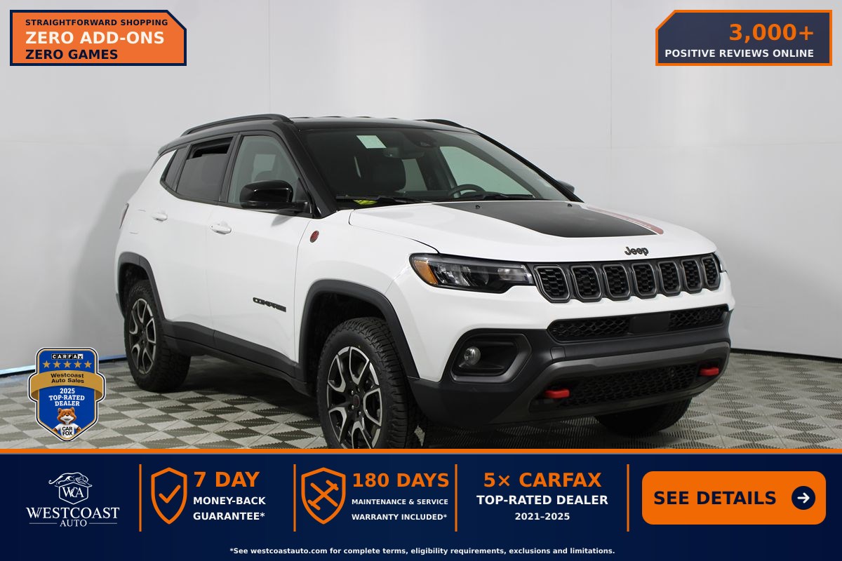 Bright White Clearcoat 2025 Jeep Compass SUV / Crossover Four-Wheel Drive Automatic