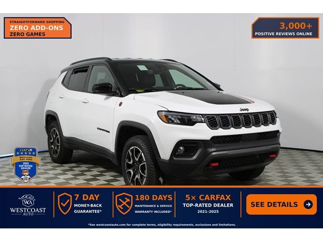 Bright White Clearcoat 2025 Jeep Compass SUV / Crossover Four-Wheel Drive Automatic