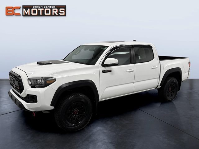 Super White 2019 Toyota Tacoma Pickup Truck Four-Wheel Drive Manual