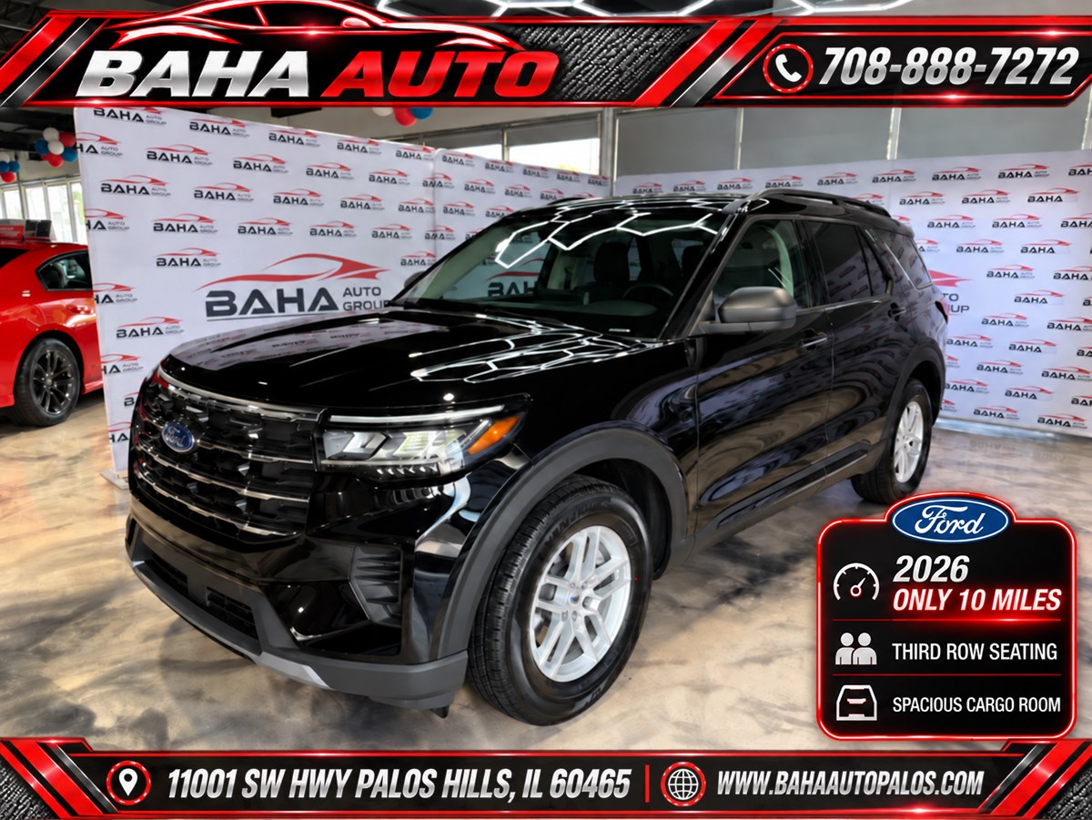 Agate Black Metallic 2026 Ford Explorer SUV / Crossover Rear-Wheel Drive Automatic