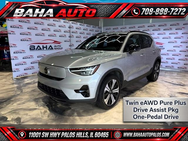 Silver Dawn Metallic 2023 Volvo XC40 Recharge SUV / Crossover All-Wheel Drive Automatic
