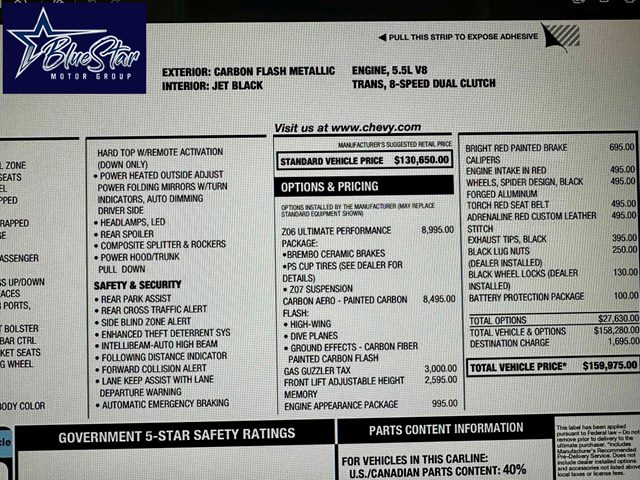 2024 Chevrolet Corvette Z06 3LZ Convertible RWD