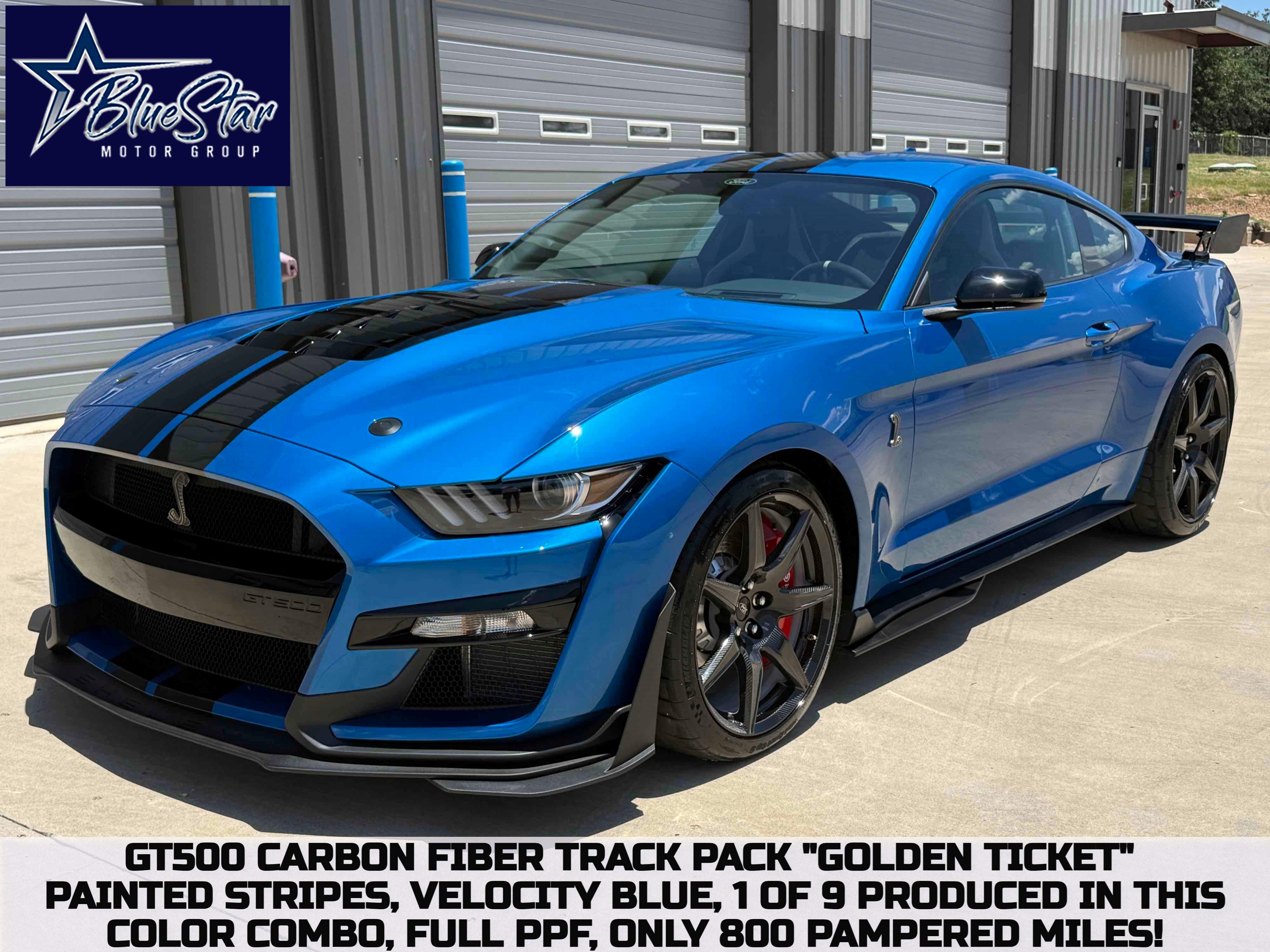 Velocity Blue Metallic 2021 Ford Mustang Shelby GT500 Coupe Rear-Wheel Drive Automatic