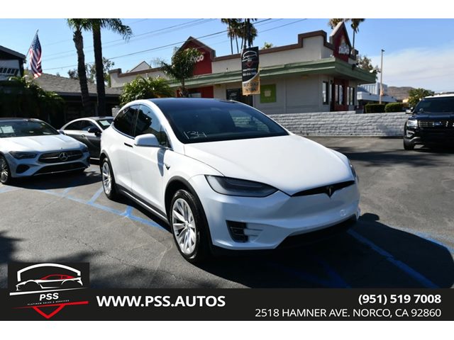 Pearl White Multi-Coat 2021 Tesla Model X SUV / Crossover All-Wheel Drive Automatic